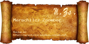Merschilcz Zsombor névjegykártya